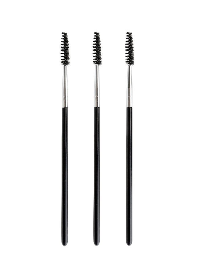 Quacc 3 PCS Eyelash Brush Portable Eye Brush Eyebrow Brush Reusable for Eyelash Extension Makeup, Lifting Eyebrow (Black) - Image 1